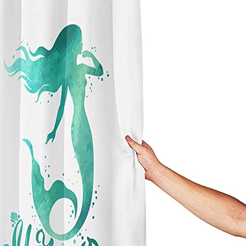 Mermaid Duş Perdesi, su Geçirmez Mermaid Kuyruk Banyo Aksesuarları Yeşil Mermaid Mitolojik Küvet Perdeleri Ev Banyo Dekor ile