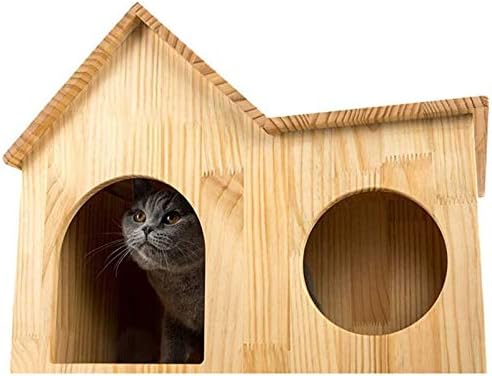 BLLXMX Kedi Ağacı Kulesi Etkinlik Merkezi Lagre Kedi Standı Evi Kedi Tırmanma Çerçeve Katı Ahşap Izgara Tırmanma Çerçeve Kedi