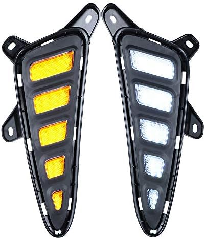 2 adet 48-LED Xenon Beyaz DRL Gündüz Çalışan sis Lambası Amber Dönüş Sinyal lambası ile Uyumlu 16-19 Toyota CHR C-HR
