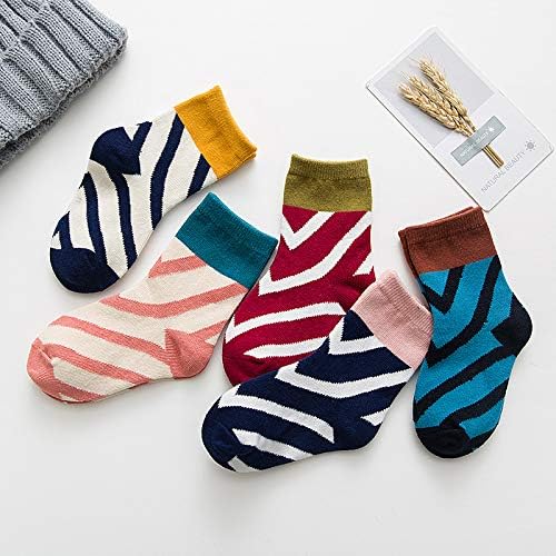 Wansan Çocuk Çorap Pamuk Zengin Sıcak Termal Hayvan Desen Buzağı Çorap Erkek Kız Paketi için 5 pairs