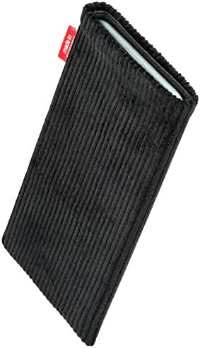 fitBAG Retro Siyah Özel Tailored Kollu için Onur 50 Lite / Almanya'da yapılan / İnce Kadife Kumaş Kılıf Kapak için Mikrofiber