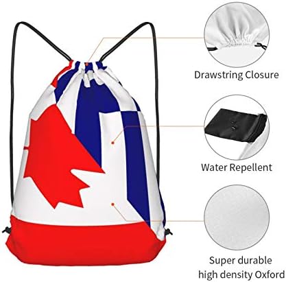 LANJYF Bayrağı Yunanistan ve Kanada ipli sırt çantası Çanta için Çocuk Erkek Kadın - Büyük için Yoga, Seyahat, Yürüyüş, Plaj
