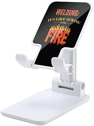 Kaynak Gibi Dikiş ile Yangın Katlanabilir Cep telefonu Standı Ayarlanabilir Tablet Tutucu Dağı için Ev Offce Masaüstü Pembe-Tarzı