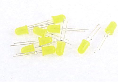 Aexıt 10 adet 5mm Diyotlar Yuvarlak Üst Tek Renk Sarı ışık yayan diyot Schottky Diyotlar Ampul Led'ler