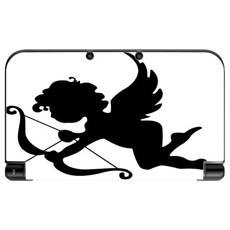 Siluet Cupid Ok Melek Siyah Beyaz Baskılı Tasarım Vinil Decal Sticker Cilt tarafından Akıllı Tasarımlar için Yeni 3DS XL 2015