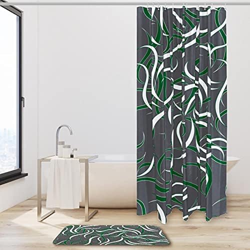 Modern Dikişsiz duş perde seti ile Kilim Emici, benzersiz Su Geçirmez banyo perdesi ile 12 Kanca, ev Süslemeleri için Kadın Erkek