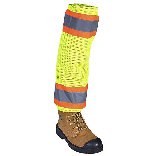 Pioneer Hafif, Yüksek Görünürlüklü Örgü Bacak Çorapları, Yansıtıcı Bant, Sarı / Yeşil, Unisex, Tek Beden Herkese Uyar (2'li Paket),