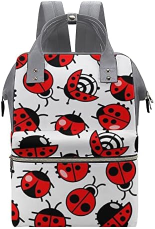 Emekleme Ladybugs Bezi Çanta Sırt Çantası Şık Analık Bez Torba İşlevli Su Geçirmez Seyahat Hemşirelik Omuz Sırt Çantası
