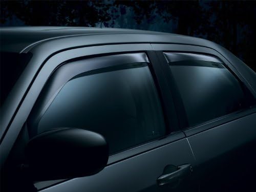 WeatherTech Özel Fit Hyundai Santa Fe için Ön ve Arka Yan Pencere Deflector, Koyu Duman