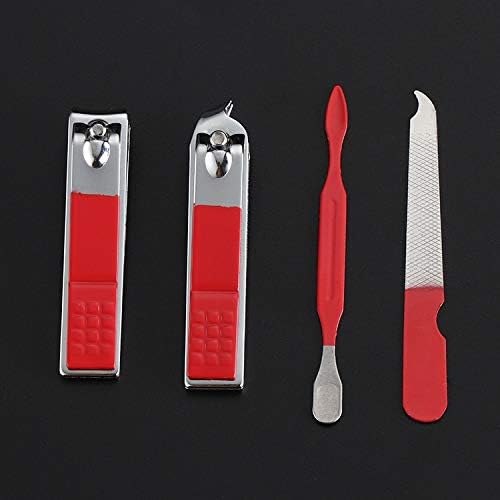 XZJJZ Kırmızı 7-Piece Tırnak Aracı Set, Tırnak Makası, Tırnak Makas, Güzellik Manikür Bıçak, Tırnak Makası