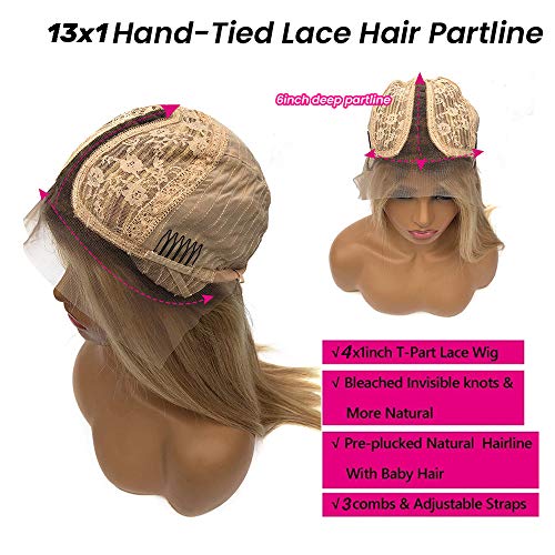 24 İnç Uzun gölgeli insan saçı Dantel ön peruk Kahverengi Altın Sarışın Golleri Dantel Parçası Peruk Ön Koparıp Saç Çizgisi Kadınlar