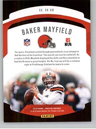 2019 Panini Prestij Onur Rulo HR-BM Baker Mayfield Cleveland Browns Futbol Kartı