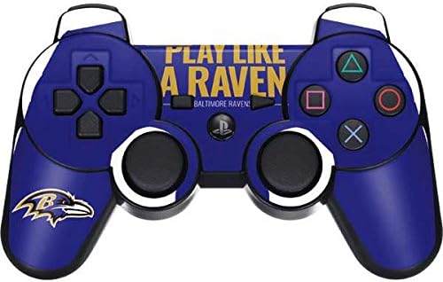 Skinit Çıkartması Oyun Cilt PS3 Çift Şok Kablosuz Denetleyicisi ile Uyumlu - Resmi Lisanslı NFL Baltimore Ravens Takım Sloganı
