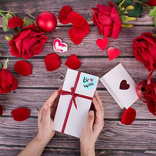Sevgililer Günü Çıkartmalar, 500 Pcs Kalp Şekilli Rulo Çıkartmalar Tatlı Aşk dekorasyon çıkartmaları sevgililer Günü Düğün Hediyeleri