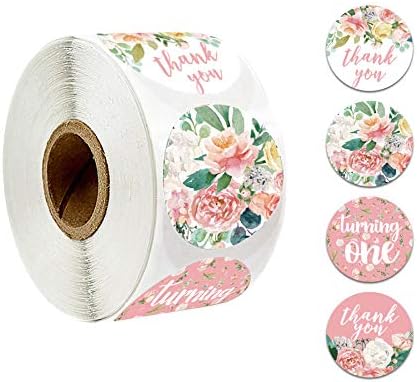 FUNWALTİLES 4 Tasarımlar Sticker Teşekkür Ederim 500 adet Düğün Hediye Dekorasyon Posta Mühürler Rulo Etiketler Sticker Yuvarlak