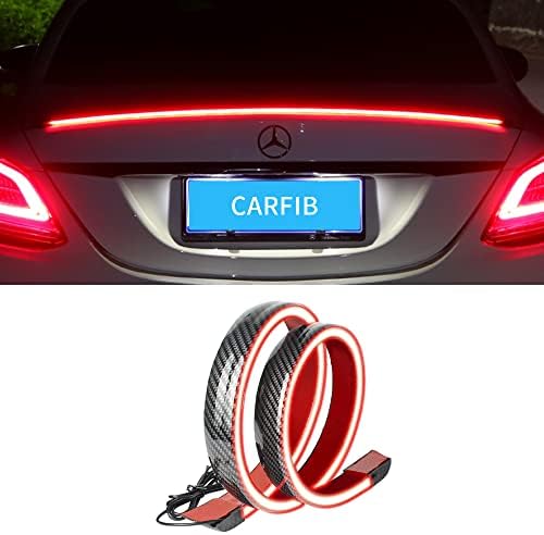 CARFİB araba Spoiler Spoiler Fren dönüş sinyal ışıkları evrensel karbon Fiber otomotiv dış aksesuarları Arka kanat bagaj lambası