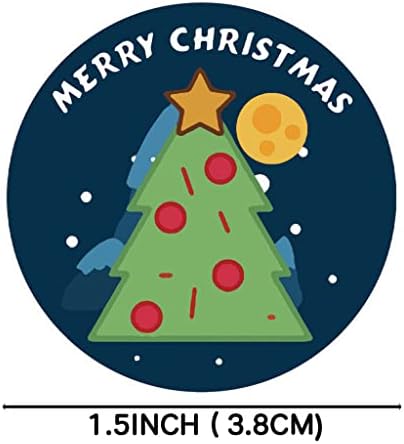 Yeahii Rulo 500 Adet Klasik Noel Sticker Noel Kartları Hediye Kutusu Süslemeleri Sızdırmazlık yapışkanlı etiket rulosu Noel Malzemeleri