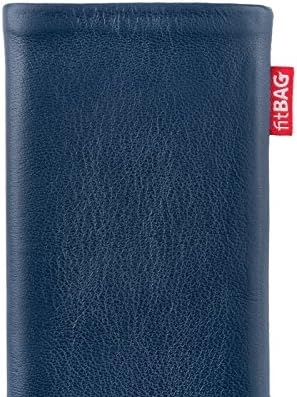 fitBAG Yendi Mavi Özel Tailored Kol Samsung Galaxy Note10 / Not 10 / Almanya'da yapılan / İnce Nappa Deri Kılıf Kapak için Mikrofiber
