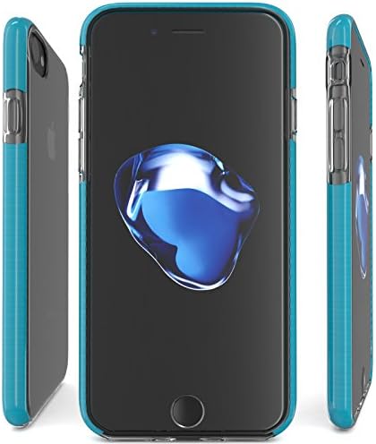 iPhone 8 Kılıf, Purpplex [Armadura Serisi ] TPU Renkli Tampon Çerçeve + TPE Temizle Geri Damla Geçirmez Şok Geçirmez Çizilmeye