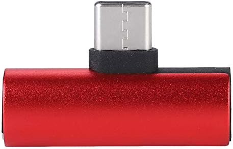 Astibym Harging Dinleme Dönüştürücü, Çift Tip C Dönüştürücü Zarif Şarj Dinleme Dönüştürücü Telefon için Hafif (kırmızı)