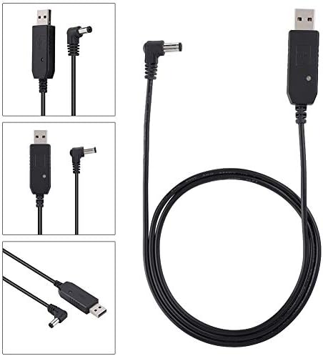 Nııyen USB şarj aleti, taşınabilir Walkie Talkie USB şarj aleti (9-10.8 V) trafo kablosu Iki yönlü telsiz için UV-5R UV-82 BF-F8HP