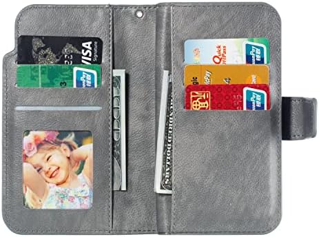 Cep Telefonu Flip Case samsung kılıfı Galaxy S7 Remium PU deri cüzdan Kılıf Braketi ve Flap ile,[9 Kart Pıhtı KIMLIK Kredi kartı