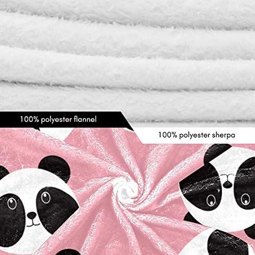 Giyilebilir Battaniye Hoodie Tek Beden Herkese Uyar Yetişkinler Boy Kazak Sevimli Pembe Panda İle Kalpler Desen Kapşonlu Battaniye