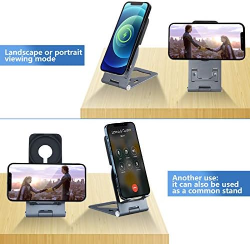 MagSafe Şarj Cihazı için HPHOPE Standı, MagSafe Şarj Cihazı için Alüminyum Alaşımlı Katlanabilir Telefon Standı Tutucu, Apple