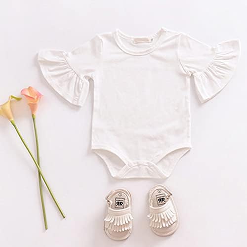 EISHOW 0-24 Ay Yenidoğan Bebek Yürüyor Bebek Kız Romper Giyim Ruffles Çan Kollu Tulum Tulum Pijama Kıyafetler
