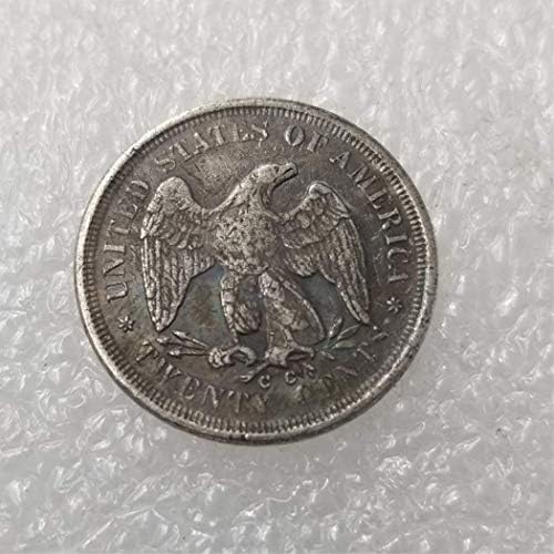 MEETCUER Kopya 1876 CC Barış Özgürlük ve Kartal Gümüş Kaplama Pirinç Amerika Paraları-ABD Antik Gümüş Dolar Morgan Hatıra Paraları