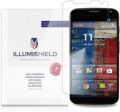 ıLLumiShield Ekran Koruyucu Motorola Moto X XT1056 ile Uyumlu (3-Pack) Temizle HD Kalkanı Anti-Kabarcık ve Anti-Parmak İzi PET