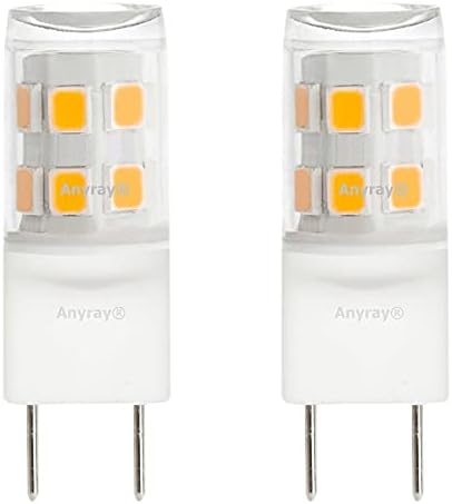 Anyray (2)-LED G8 Yedek ampuller 2 W için 120 V 20-Watt için GE Mikrodalga WB36X10213 20 W (Yumuşak Beyaz 3000 K)