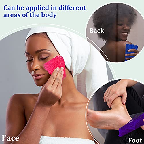 4 Parça Afrika Net Uzun Banyo Net Sünger Peeling Duş Vücut Scrubber Geri Scrubber Cilt Pürüzsüz Günlük Kullanım için veya Stocking