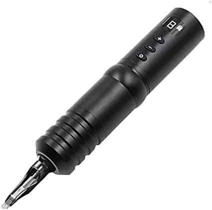 ZEFS -- ESD Dövme Seti, Taşınabilir Kablosuz Dövme Makinesi Kalem 1800 mAh Lityum Pil Güç Kaynağı ile LED Dijital Ekran Dövme