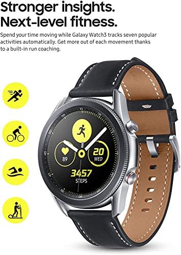 Samsung Galaxy Watch3 GPS Akıllı Saat 45mm, Mistik Gümüş (Yenilendi)