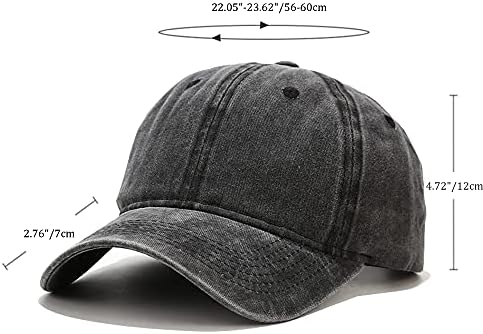 Voılıpex 6 Pcs Pamuk beyzbol şapkası Ayarlanabilir için Kadın Erkek Vintage Düşük Profil Yapılandırılmamış beyzbol şapkası Baba