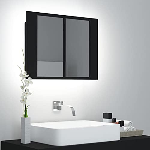 Aısıfx LED Banyo Ayna Dolabı Siyah 23.6 x 4.7x 17.7