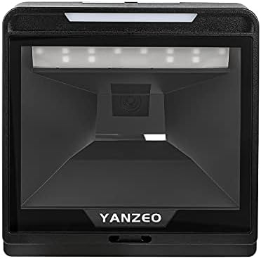 Yanzeo YS868 Lazer Flatbed Masaüstü Çok Yönlü Barkod Okuyucu Yüksek Hızlı Otomatik 1D Lazer Barkod Tarayıcı Görüntü