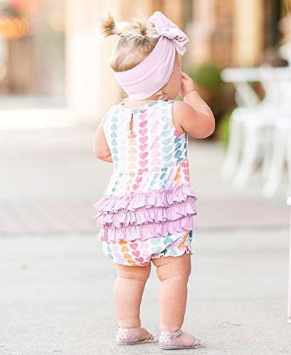 RuffleButts ® Bebek / Yürümeye Başlayan Kızlar Fırfır Örgü Kabarcık Romper