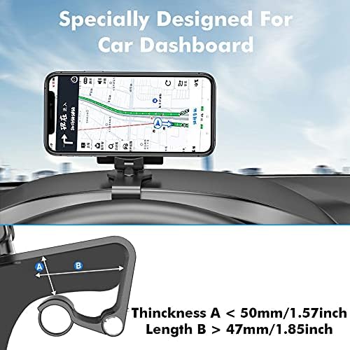Qewmsg Araba Çok Fonksiyonlu Cep telefon braketi 360 Derece Güneşlik Ayna ön panel tutucu GPS Standı telefon tutucu Park Kartı